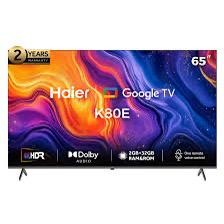H65K80E شاشه هاير 65 رسيفر داخلي تحكم صوتي بالريمموت 32 جيجا+2 رام ميموري