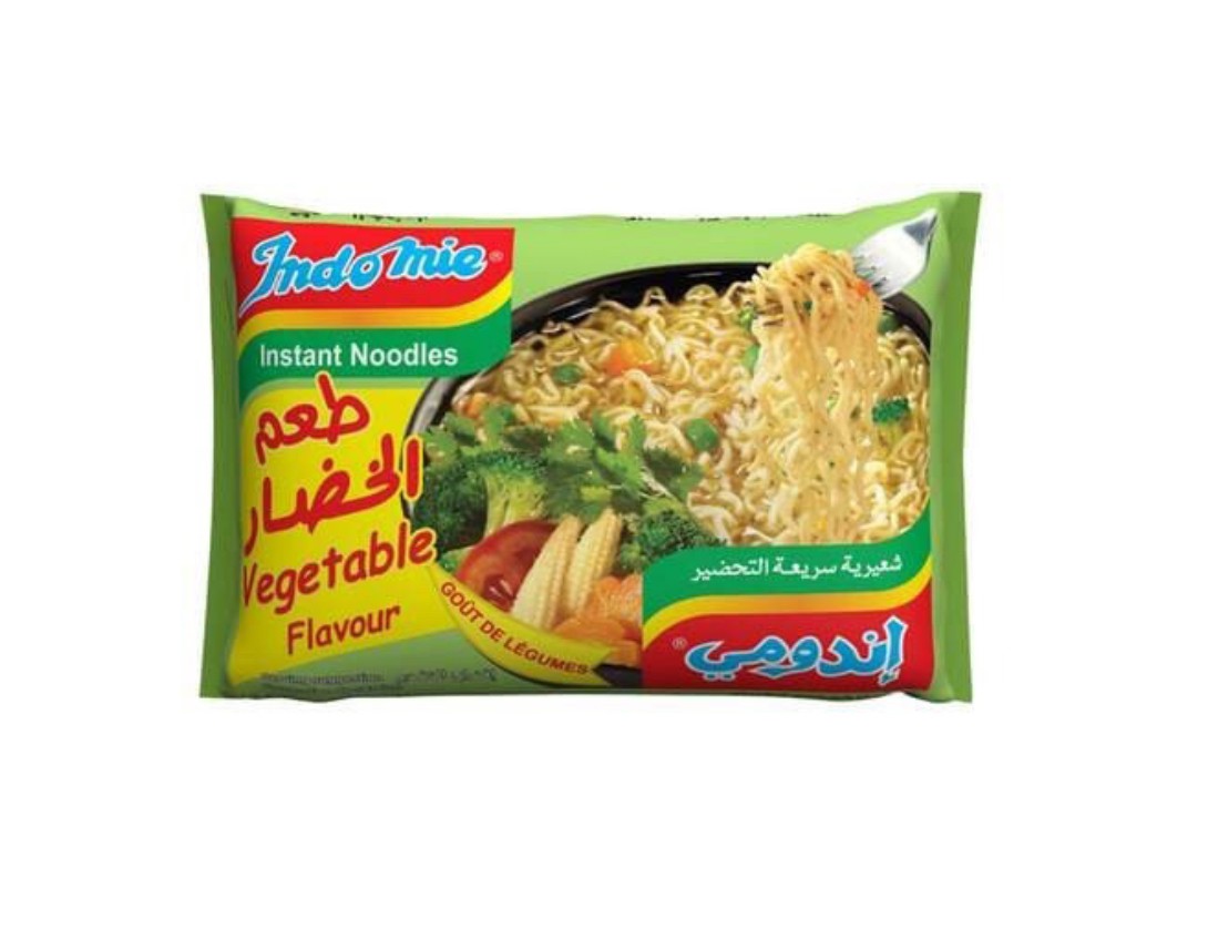 اندومي شعريه بالخضار