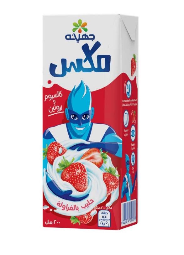 مكس جهينه حليب بالفراوله