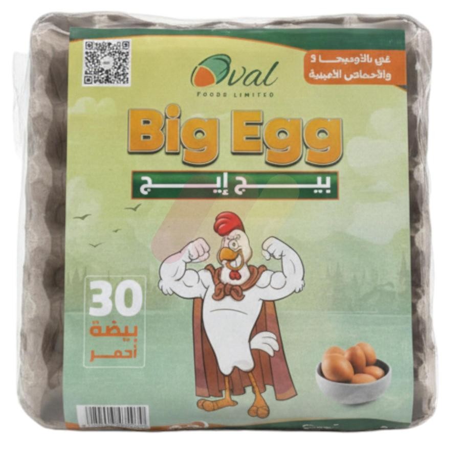 بيج ايج بيض احمر اورجانيك كرتونه 30 بيضه