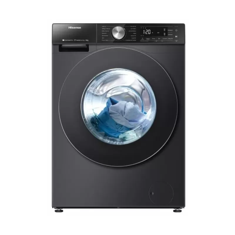 غساله هايسينس 10.5 ك بالمجفف 6 ك اسود شاشه تاتش موتور ديجيتال انفرتر WD5S1045BB